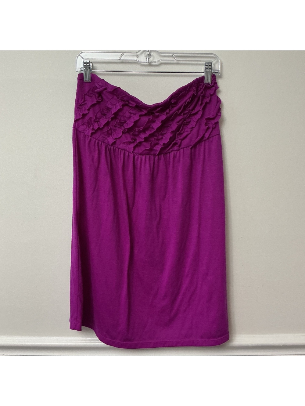 OP Ocean Pacific Y2K Inspired Strapless Ruffle Swim Cover-Up Dress Purple XL/XXG